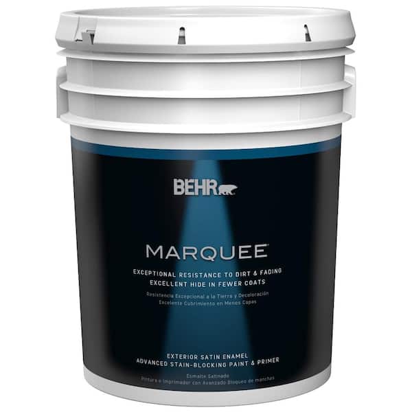 BEHR MARQUEE 5 gal. Medium Base Satin Enamel Exterior Paint and Primer in One