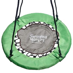 Giant 30 in. Green Weatherproof Disc Bungee Outdoor Tree Saucer Swing