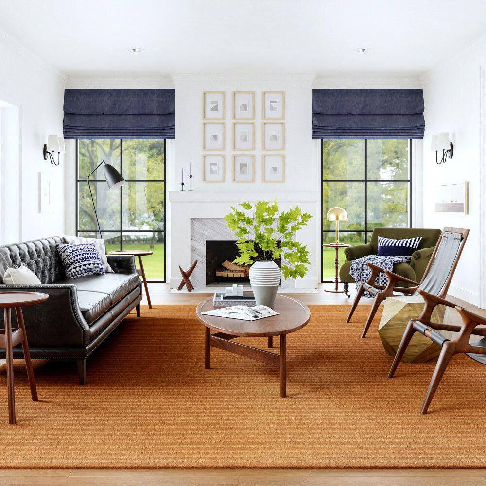 Southwest Rust Handmade Wool Striped 3' x 5' Area Rug