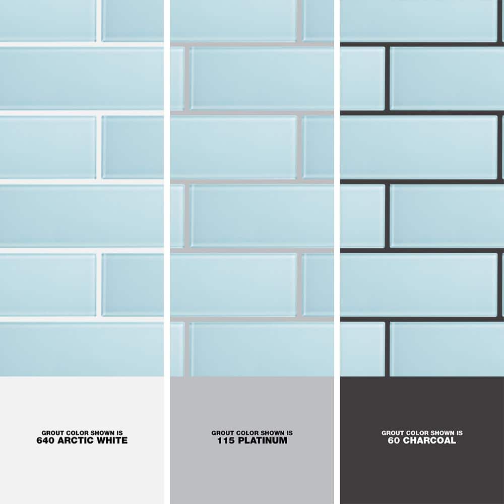 Morning Sky Blue 4" x 12" Glass Subway Wall Tile