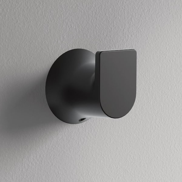 Genta Single Hook Robe Hook in Matte Black