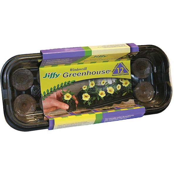 Jiffy 12 Peat Pellet Windowsill Greenhouse Kit