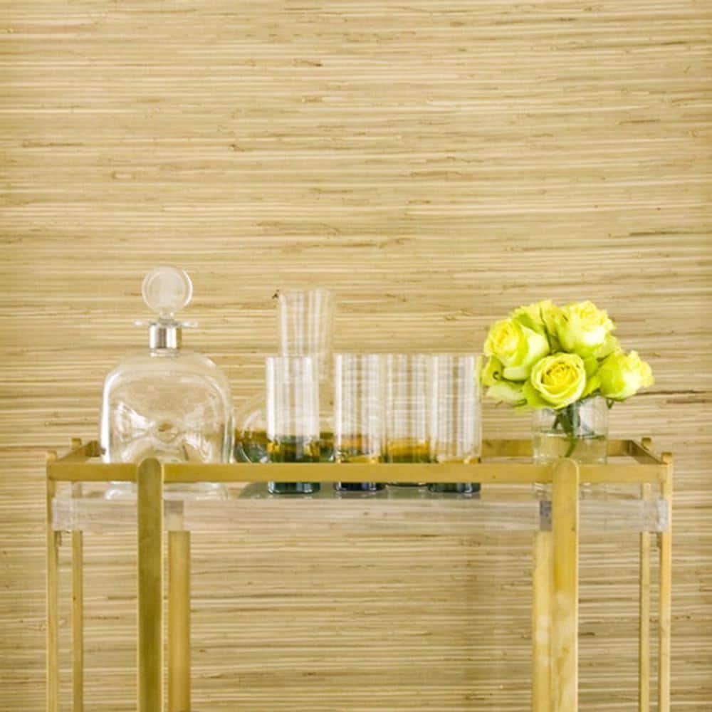 Natural Bamboo 48" x 96" Textured Wainscoting Wall Panel