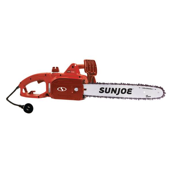 Sun Joe 14 in. 9 Amp Red Electric Chain Saw, Red