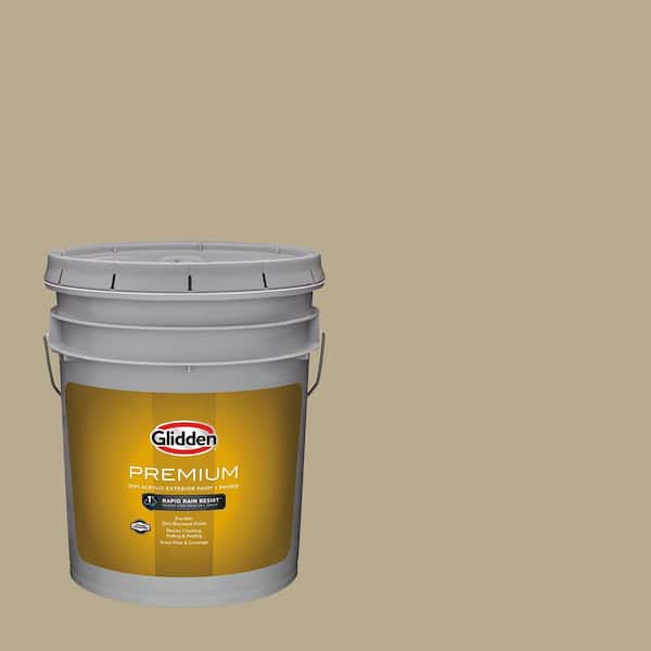 Prairie Dusters Color Glidden Premium 5 gal. PPG1102-4 Prairie Dust Satin Exterior Latex ...
