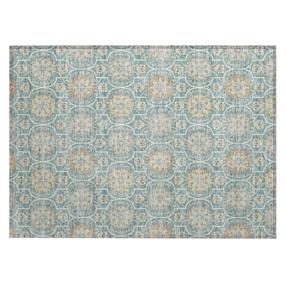 Chantille Machine Washable Indoor/Outdoor Abstract ACN2670 Teal 2 ft. x 3 ft. Accent Rug price history on PriceWatchPro