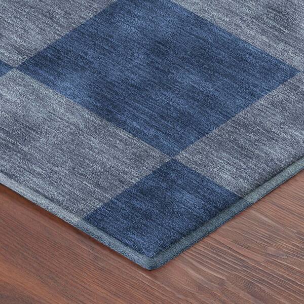 Mayfield Premium Machine Washable Abstract AMF2345 Blue 5 ft. x 7 ft. 6 in. Area Rug