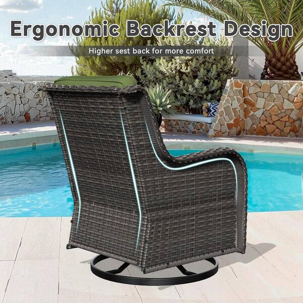 Gardenbee 5-Piece Wicker Outdoor Patio Conversation Set