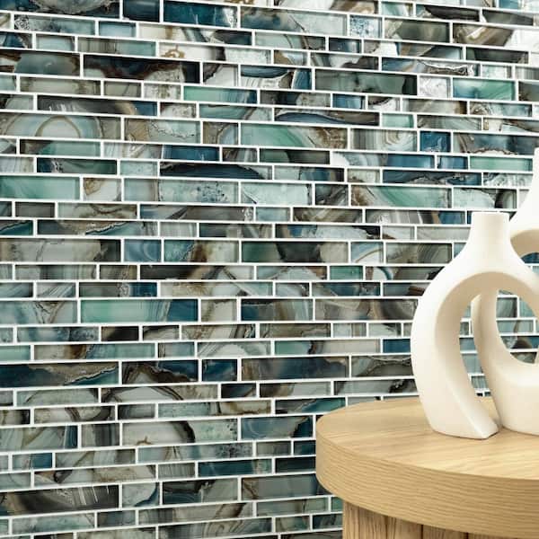 MSI      Night Sky Interlocking 11.81 in. x 11.81 in. x 8mm Matte Glass Mesh-Mounted Mosaic Tile (0.97 sq. ft.)