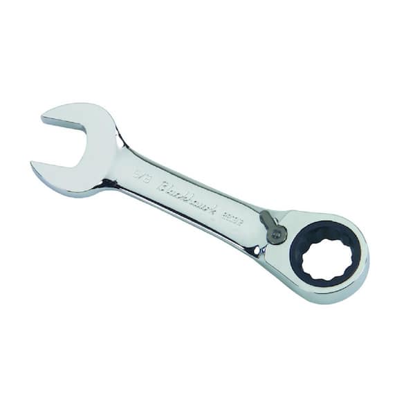 Proto 8 mm Stubby, Reversible 3.5 in. L Combination Ratcheting Wrench