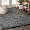 JONATHAN Y Mercer Shag Plush Charcoal 8 ft. x 10 ft. Area Rug MCR106B-8