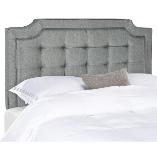 SAFAVIEH Sapphire Gray Queen Upholstered Headboard
