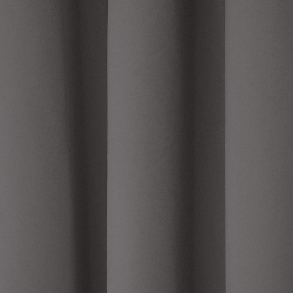 Eclipse Samara Blackout Grommet Single Curtain Panel, Light Gray, 42 x 84 