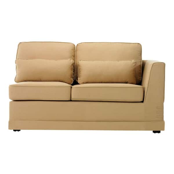 Unbranded Tyson Khaki 37 in. W Sectional Pieces Right Arm Loveseat