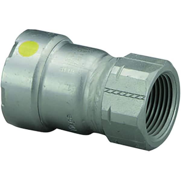 Viega MegaPressG 1/2 in. Press x 1/2 in. FPT Carbon Steel Adapter (10-Pack) (Gas Only)