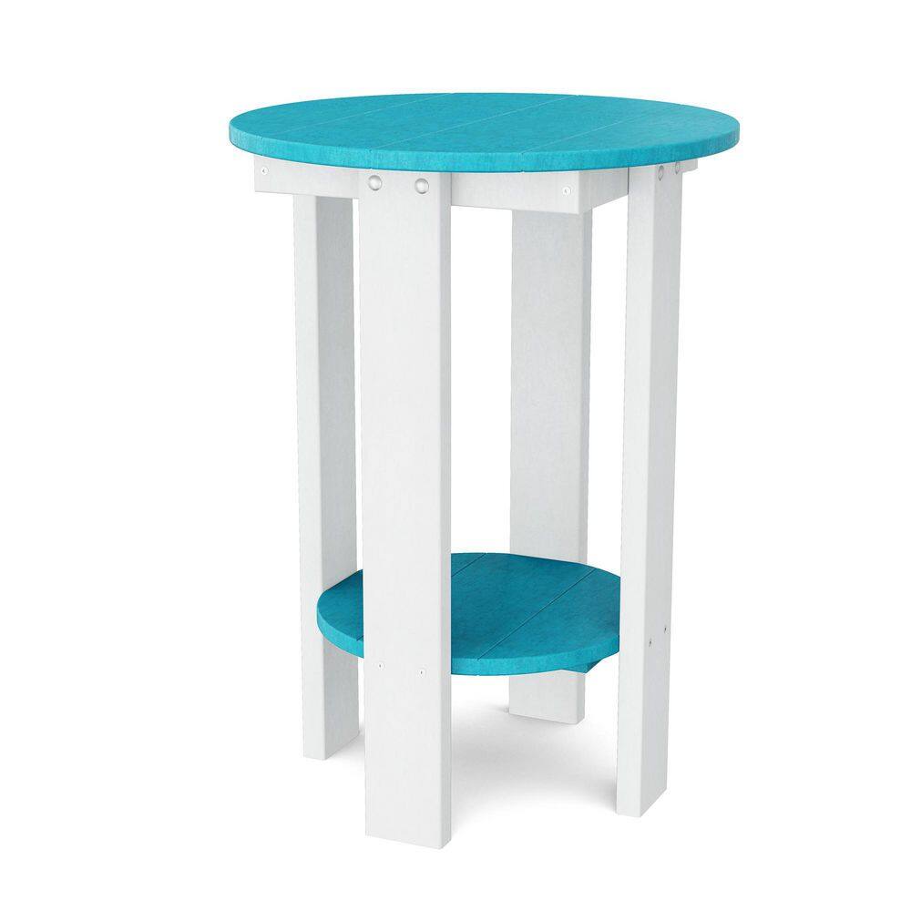 Heritage Aruba Blue and White HDPE Plastic Outdoor Side Table price history on PriceWatchPro