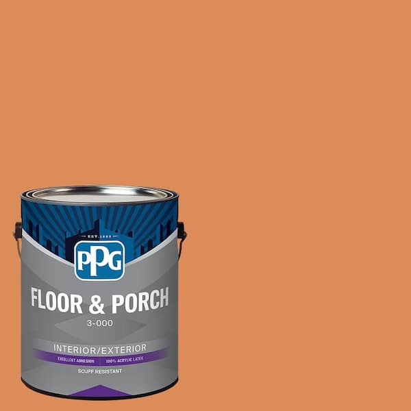 PPG 1 gal. PPG1198-5 Carrot Cake Satin Interior/Exterior Floor and Porch Paint