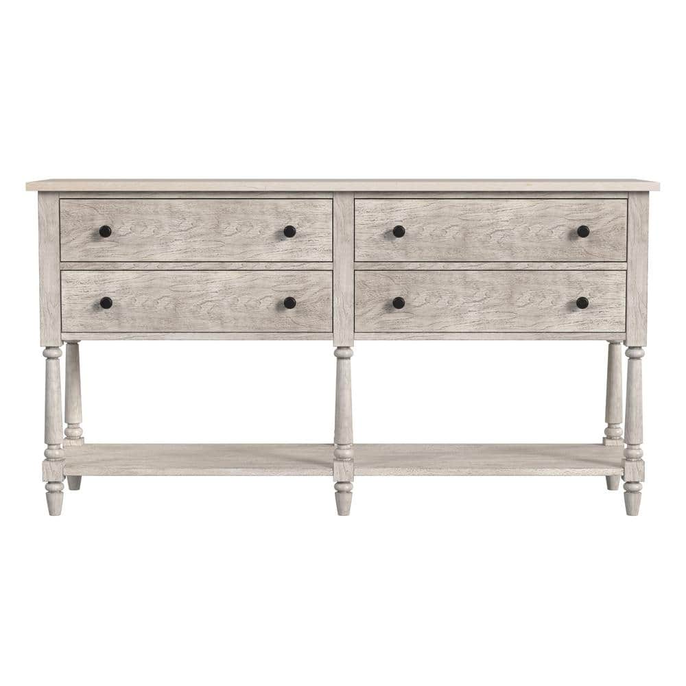 Danielle 65" Gray Marble Transitional Sideboard