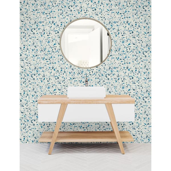 Floored Terrazzo Aegean Vinyl Peel and Stick Wallpaper Roll (Covers 30.75 sq. ft.)