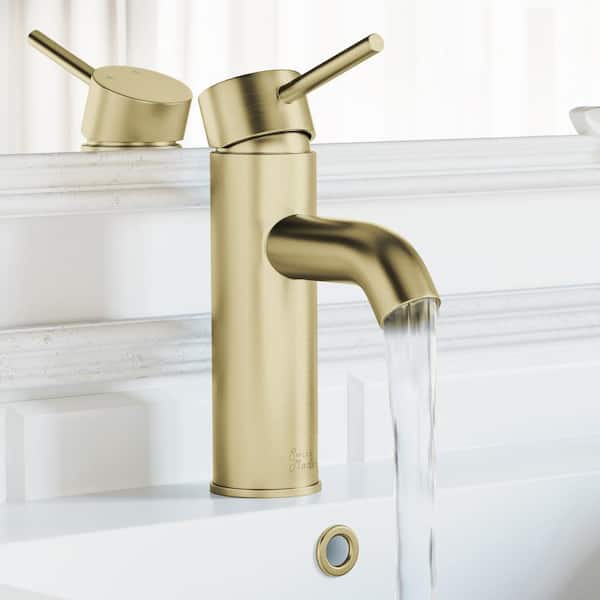 Swiss Madison Ivy Single-Handle Single-Hole Bathroom Faucet in Brushed Gold