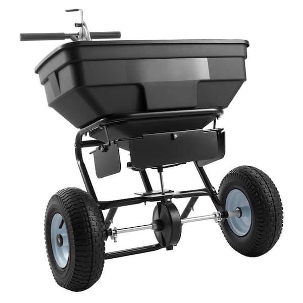 \130 lbs. Capacity Towable Broadcast Spreader with 13 in. Tires, 15 Settings, 9.8 ft. Width Suitable for Fertilizer
