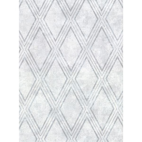 Warner Dartmouth Sky Blue Faux Plaster Geometric Vinyl Strippable Roll (Covers 60.8 sq. ft.)