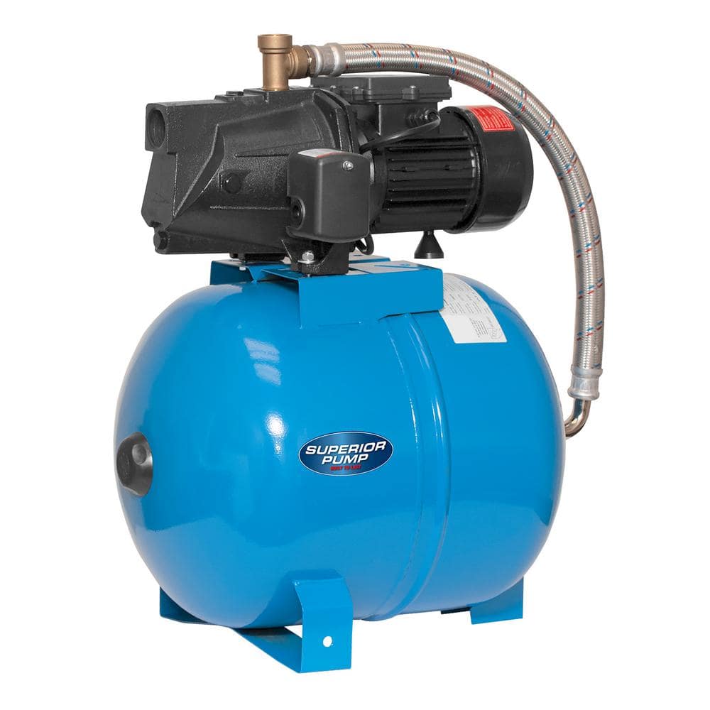 Superior Pump 1/2 HP Shallow Well Jet Tank System with 50L Tank 94553 - The  Home Depot