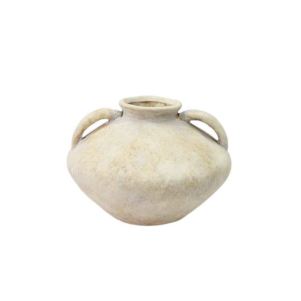 Cream Antique Style Washed Ceramic Decorative Vase with Handles price history on PriceWatchPro