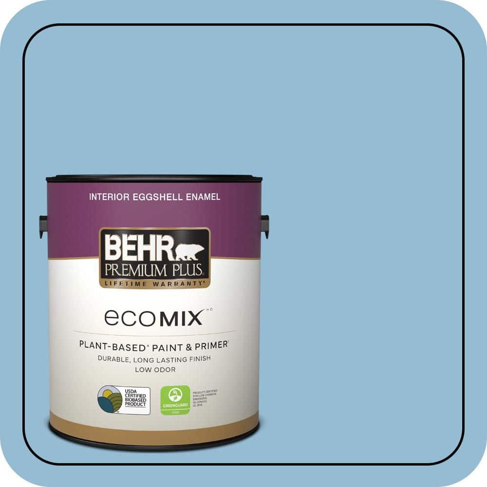 1 gal. #M500-3 Blue Chalk color Eggshell Enamel EcoMix Plant-Based Interior Paint & Primer price history on PriceWatchPro