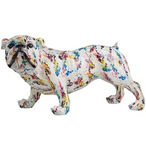 Multi Colored Resin Dog Sculpture