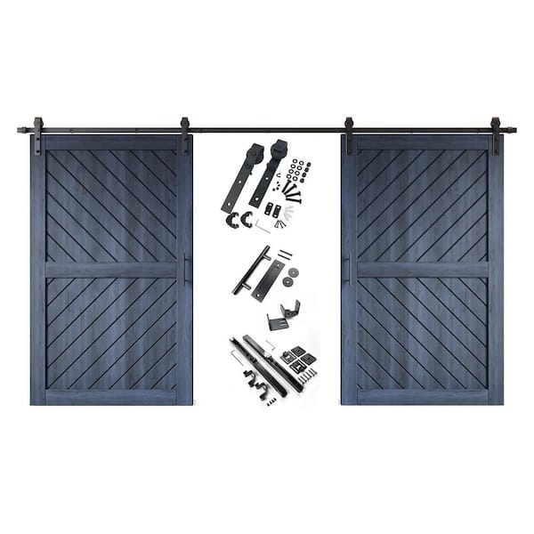 HOMACER XT4 40 in. x 80 in. C-Panel Ebony Slanted Stripe