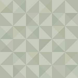 Green Geometric Paper Strippable Roll Wallpaper (Covers 57.5 sq. ft.)