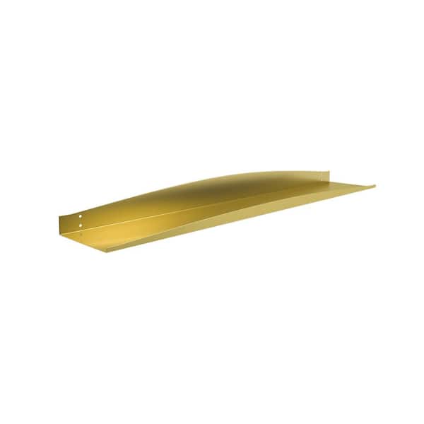MH LONDON Harry 6 in. x 24 in. x 2.5 in. Gold Iron Floating Shelf