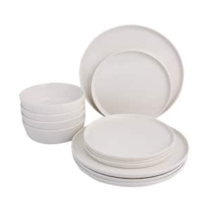 Chopin 12 Piece White Porcelain Dinnerware Set (Serving Set for 4)