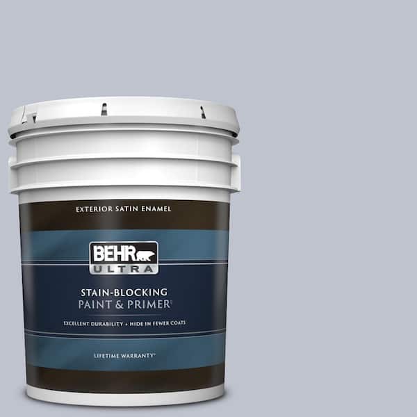 BEHR ULTRA 5 gal. #S550-2 Powder Lilac Satin Enamel Exterior Paint & Primer