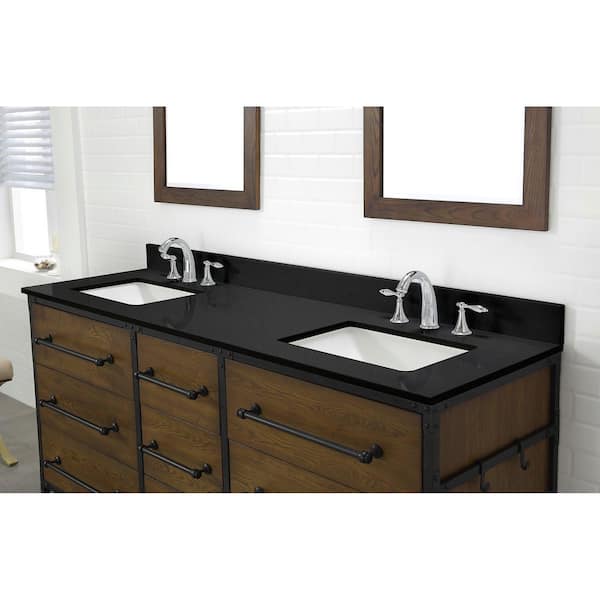 Coffee Swirl With Granite Vanity Top, Black Bathroom Sinks Home Depot
