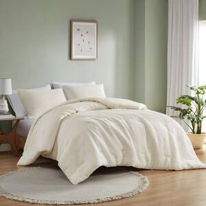 Sawyer 3-Piece Ivory Polyester Full/Queen Comforter Set