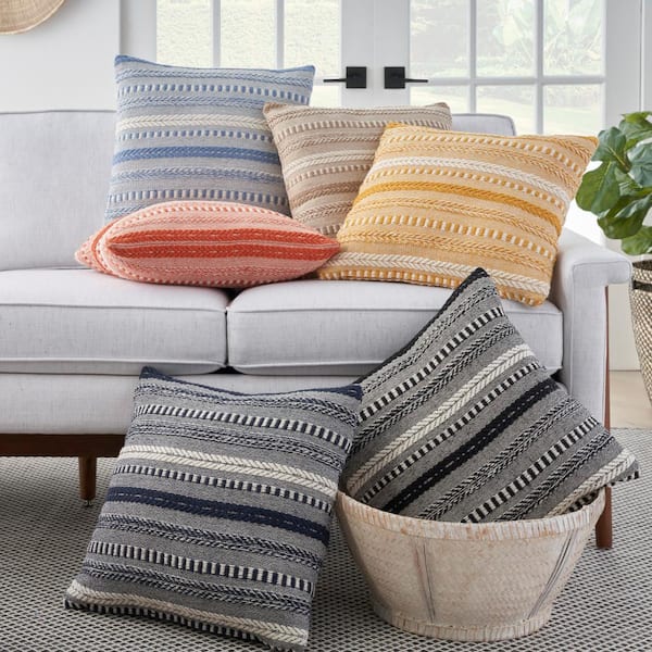 at Home Oasis Woven Jacquard Throw Pillow, 18