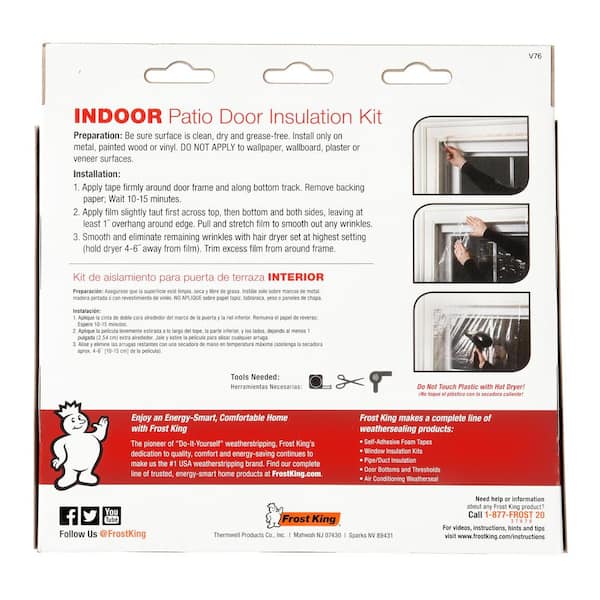 Frost King Insulation Shrink Film Kit for Patio Door or Picture Window 84"x110" 
