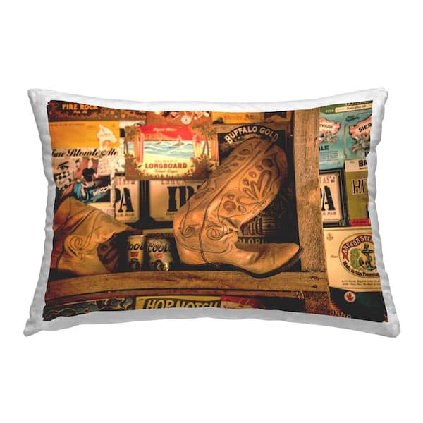 Stupell Industries Southwestern Still Life Brown Print Polyester 14 in. x 20 in. Throw Pillow