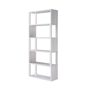 Franklin 70.75 in. H White Oak MDF 5-Shelf Accent Bookcase