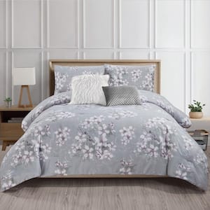 Multi-Colored Floral Full/Queen Polyester Comforter Only