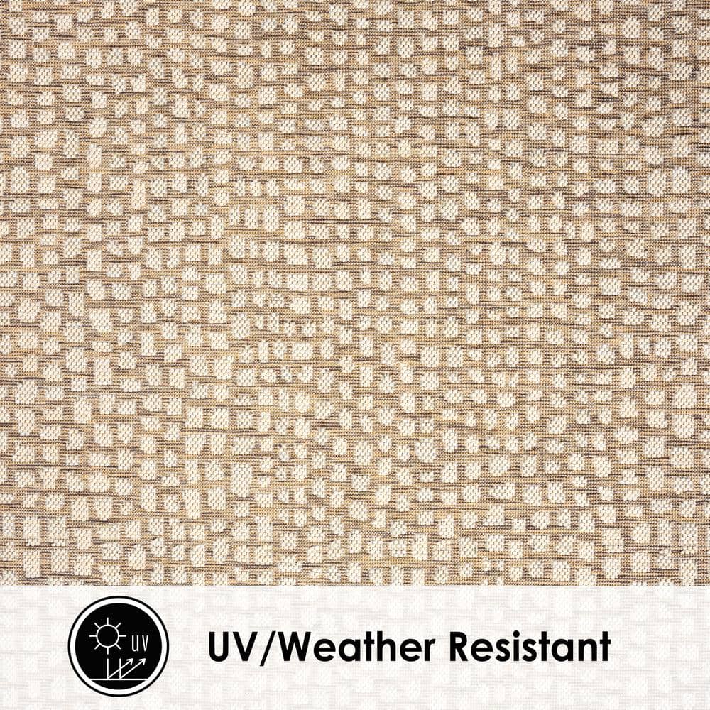 Marlin Brown and Beige Synthetic 5' x 7' Rectangular Rug