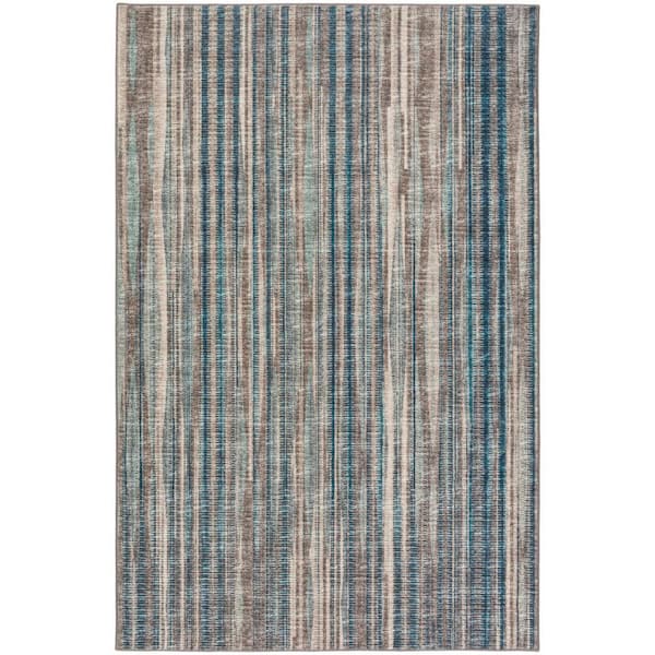 HomeRoots 8 X 10 Brown Ombre Runner Rug