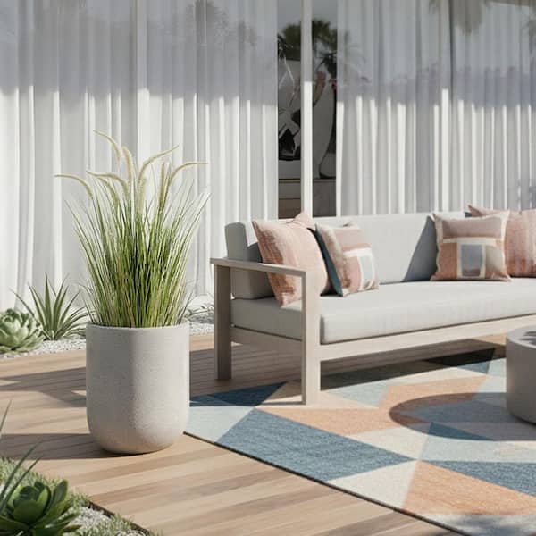 2-Pack 47 in. Green Artificial Grass Horsetail Grasses for Indoor