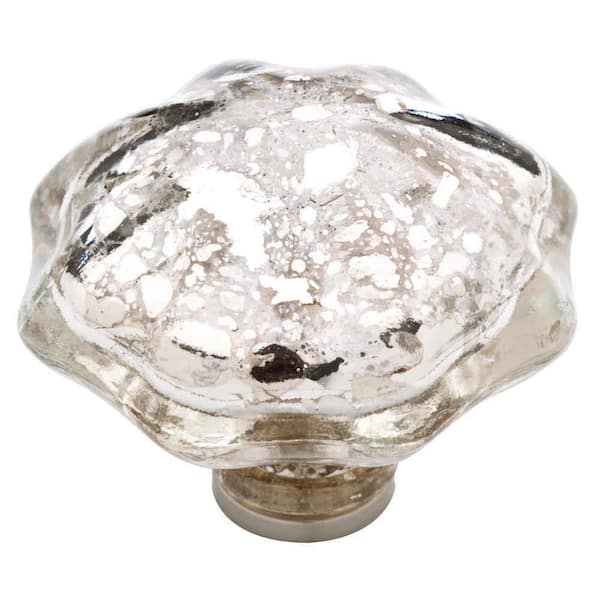 Clear Mercury Glass Cabinet Knob, Glass Cabinet Knobs Home Depot