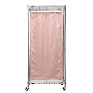12 x 36 x 78 Single Curtain Mobile Privacy Partition Wire Shelving Unit