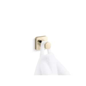 Parallel Knob Robe/Towel Hook in Vibrant French Gold
