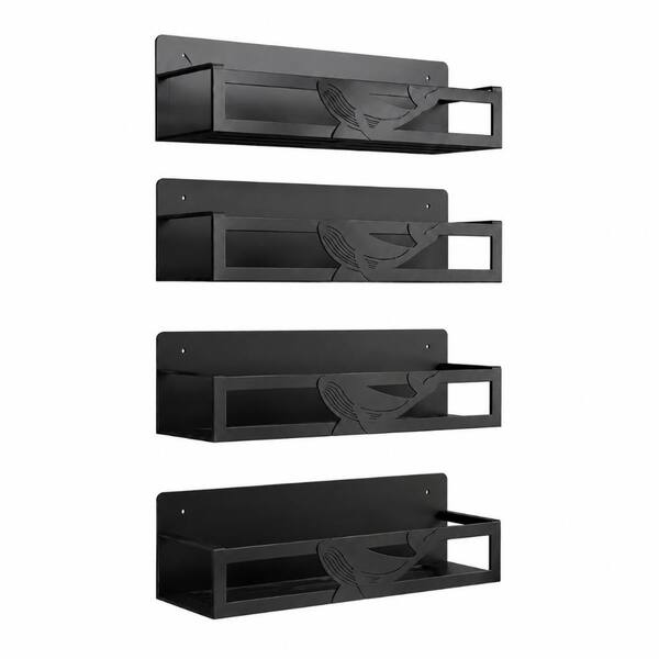Magnetic Metal Spice Rack 4-Pack for Refrigerator Kitchen Storage Organizer 14 in Refrigerator, Seasoning