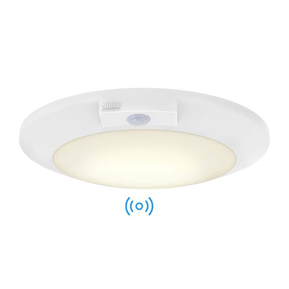 12 in. 23-Watt Integrated LED Flush Mount Indoor Motion Sensor Light 120-Volt CRI90 3000K Closet Motion Sensor DiskLight